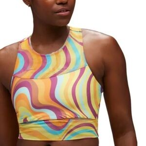 Hoka One One Multicolor Race day pocket print trail bra